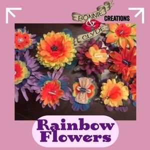 Rainbow hair flowers